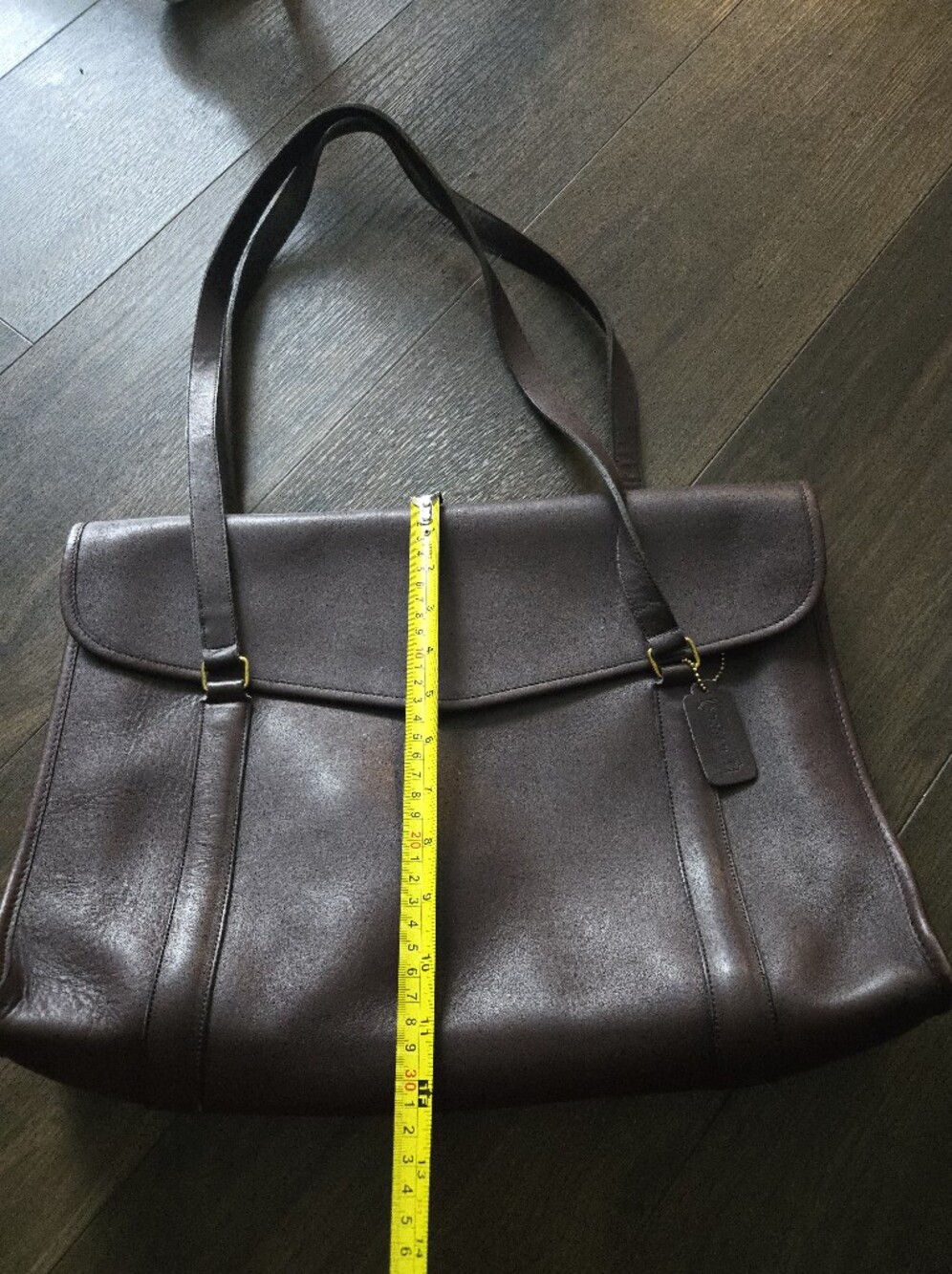 Coach Vintage Envelope Portofolio Brown Leather Style 5190 Tote Bag #6837 - Picture 8 of 8